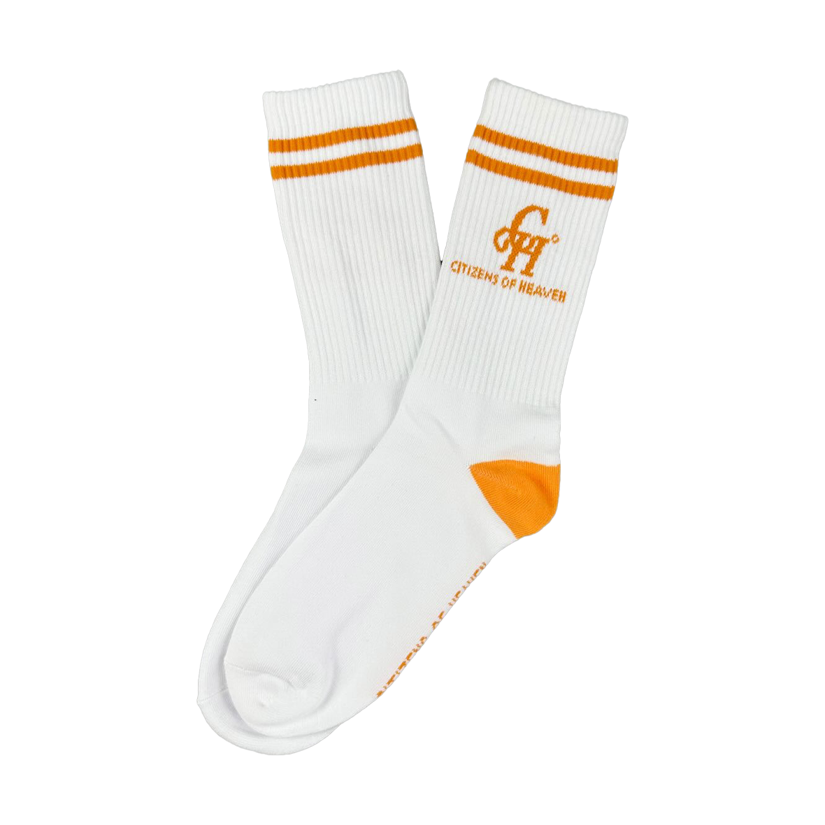 Ribbed CH Athletic Socks- Orange