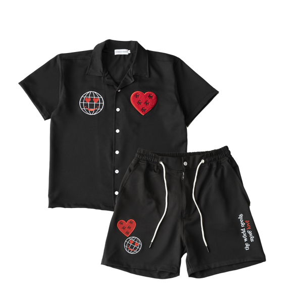 Citizens of Heaven More Love Smiley Face Short Set- Black Small