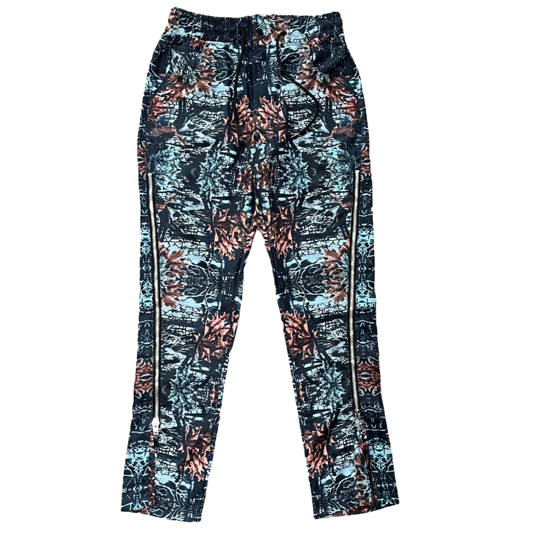 Zip Front Camo Flare Pants