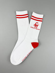 Ribbed CH Athletic Socks- Red